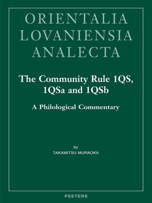 cover image of The Community Rule 1QS, 1QSa and 1QSb